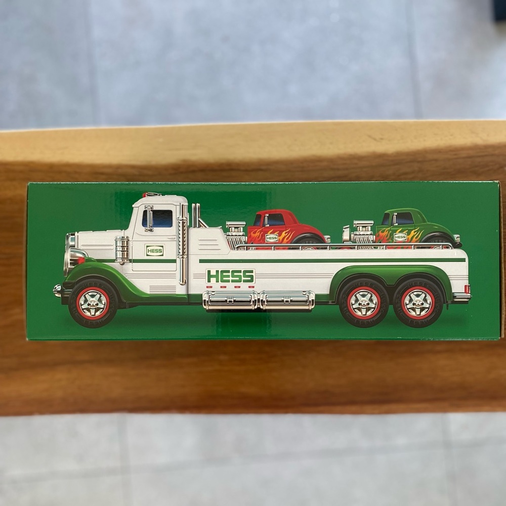 NEW Never been open Hess Flatbed Truck with Hot Rods